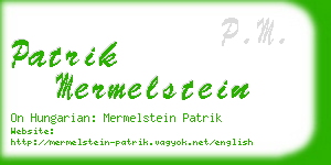 patrik mermelstein business card